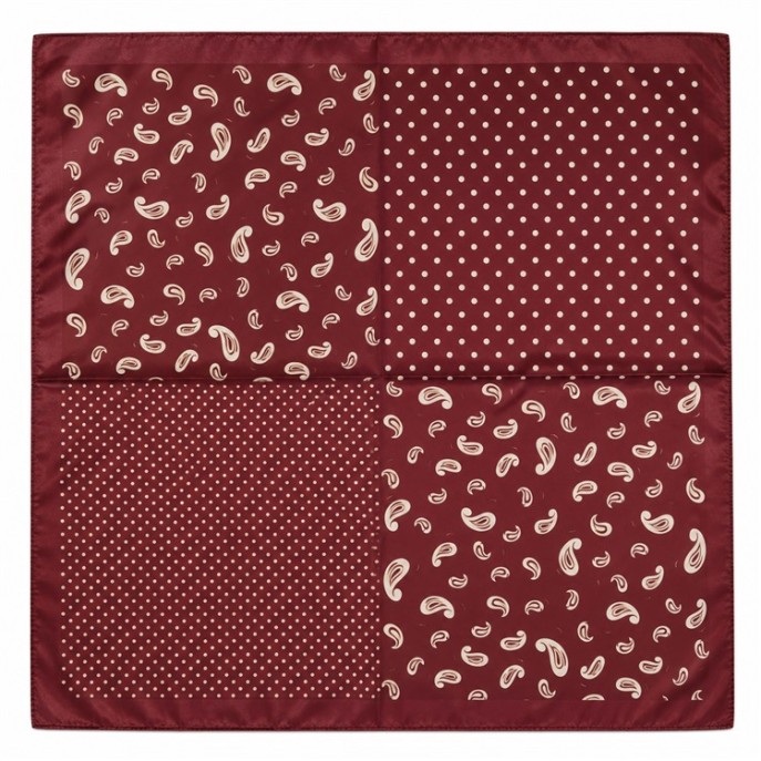 Sjaal vierkant 566 Port stip paisley